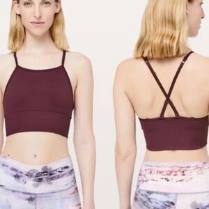Lululemon Women's Strappy Back Sports Bra - Burgundy